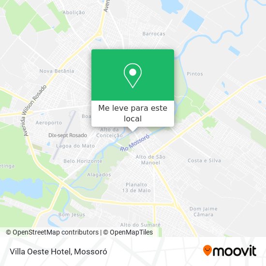 Villa Oeste Hotel mapa