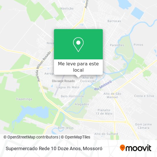 Supermercado Rede 10 Doze Anos mapa