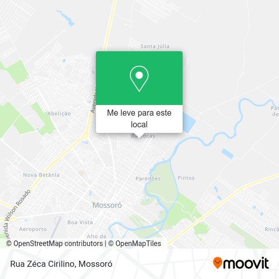 Rua Zéca Cirilino mapa