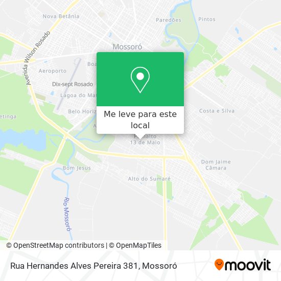 Rua Hernandes Alves Pereira 381 mapa