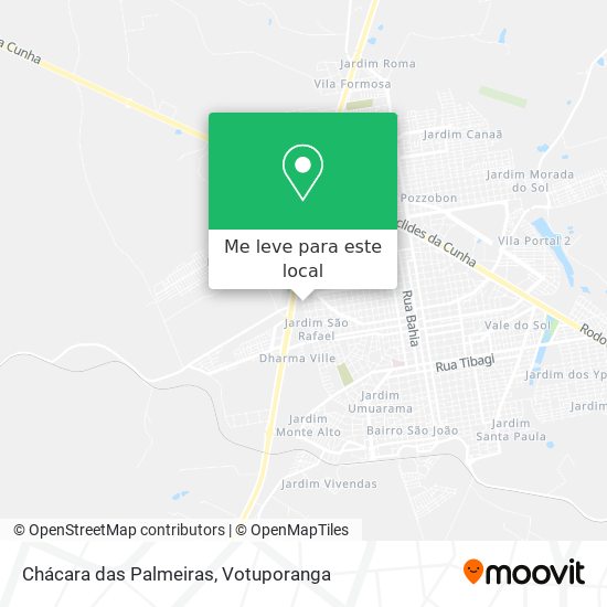 Chácara das Palmeiras mapa