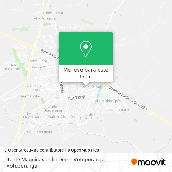 Itaeté Máquinas John Deere Votuporanga mapa
