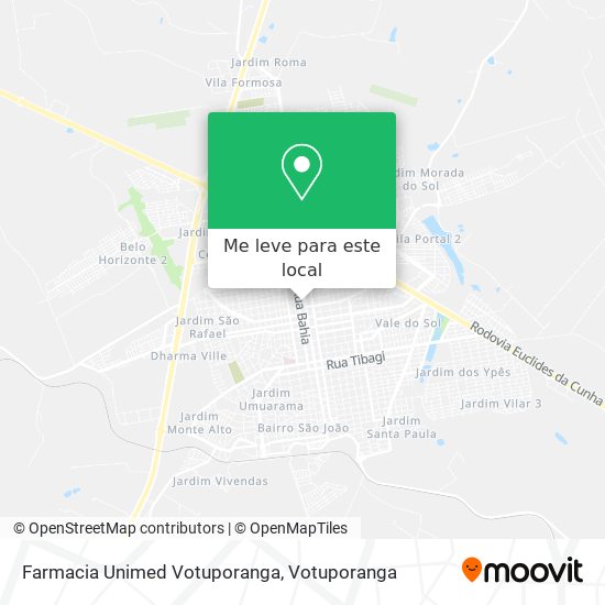 Farmacia Unimed Votuporanga mapa