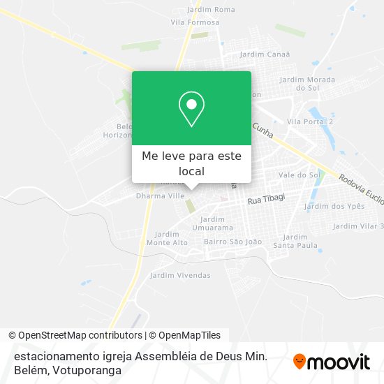 estacionamento igreja Assembléia de Deus Min. Belém mapa