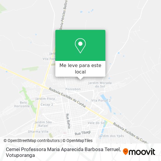 Cemei Professora Maria Aparecida Barbosa Terruel mapa