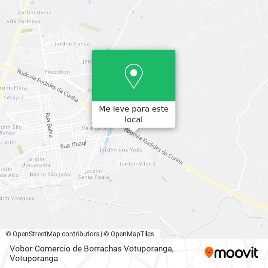 Vobor Comercio de Borrachas Votuporanga mapa