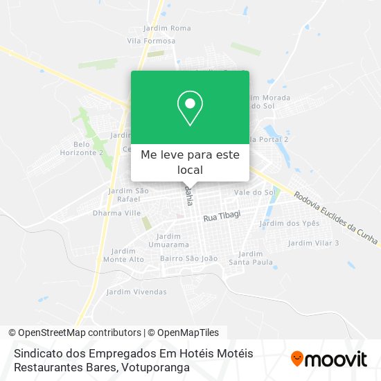 Sindicato dos Empregados Em Hotéis Motéis Restaurantes Bares mapa