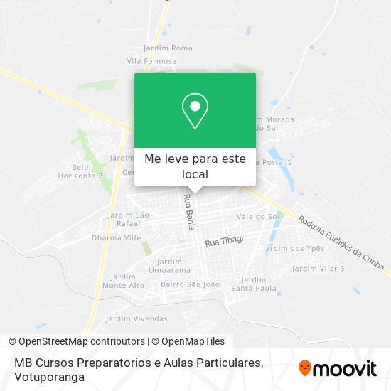 MB Cursos Preparatorios e Aulas Particulares mapa