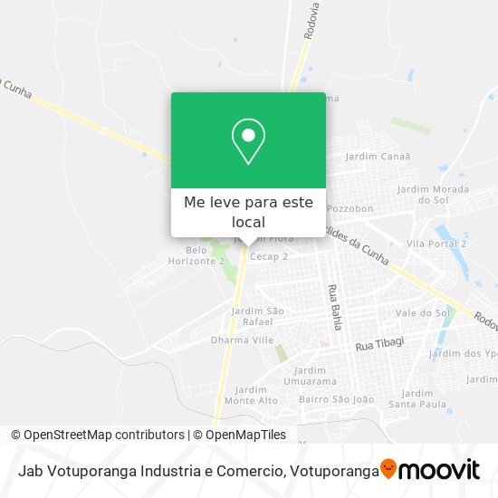 Jab Votuporanga Industria e Comercio mapa
