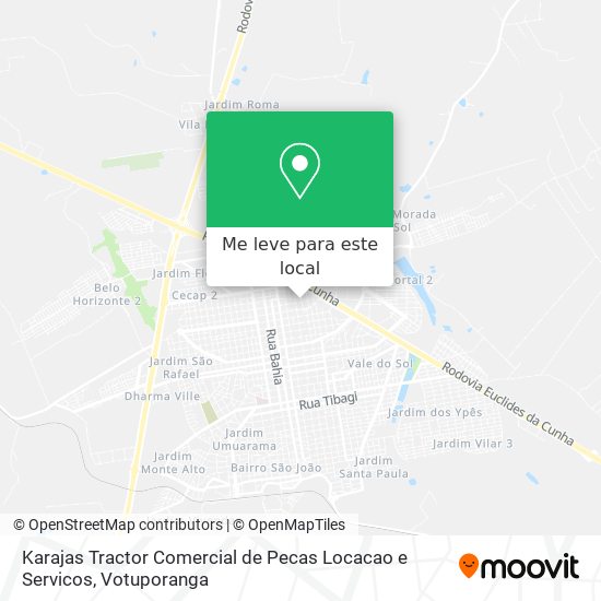 Karajas Tractor Comercial de Pecas Locacao e Servicos mapa
