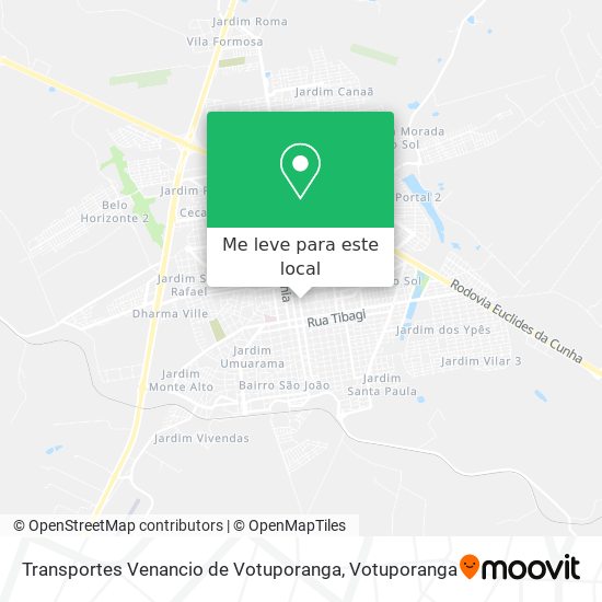 Transportes Venancio de Votuporanga mapa