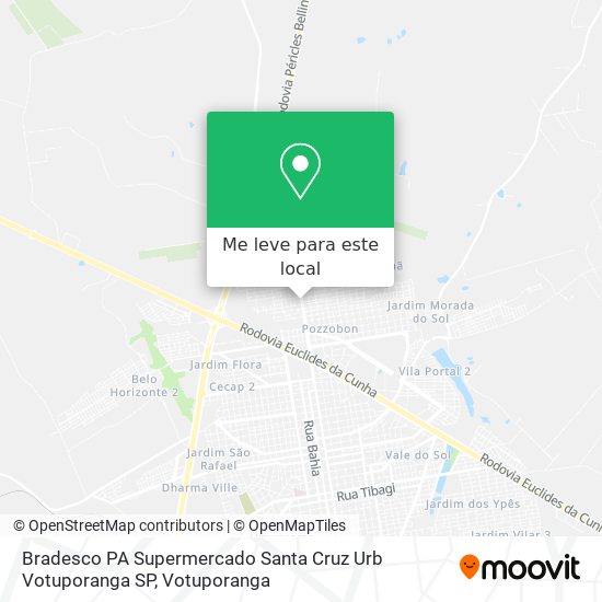 Bradesco PA Supermercado Santa Cruz Urb Votuporanga SP mapa