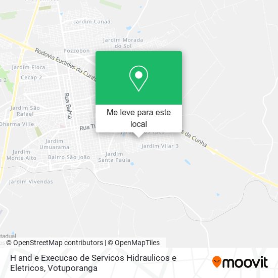 H and e Execucao de Servicos Hidraulicos e Eletricos mapa