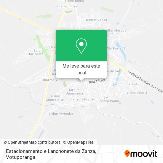 Estacionamento e Lanchonete da Zanza mapa