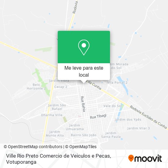 Ville Rio Preto Comercio de Veiculos e Pecas mapa