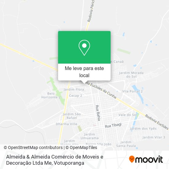 Almeida & Almeida Comércio de Moveis e Decoração Ltda Me mapa