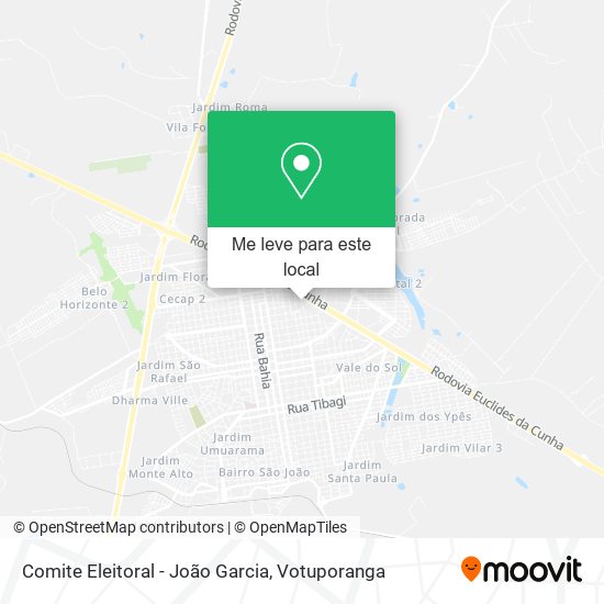 Comite Eleitoral - João Garcia mapa