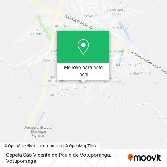 Capela São Vicente de Paulo de Votuporanga mapa