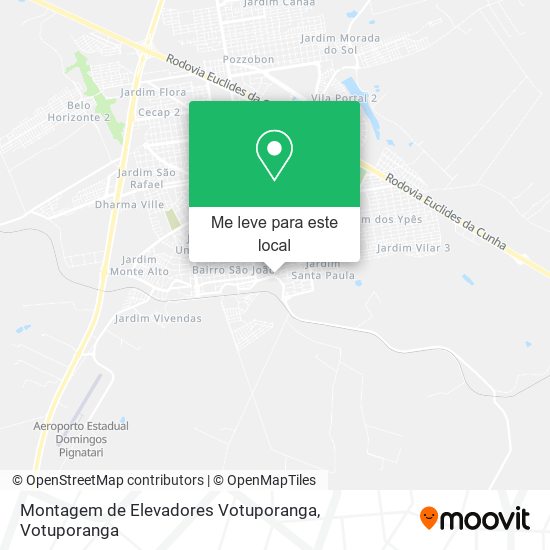 Montagem de Elevadores Votuporanga mapa