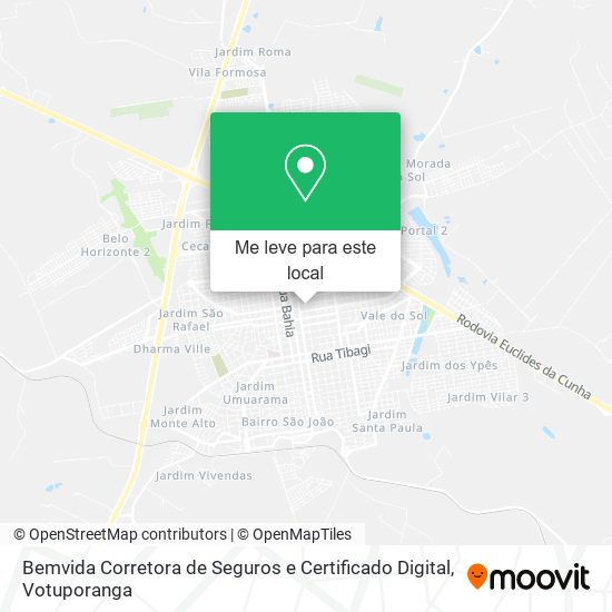 Bemvida Corretora de Seguros e Certificado Digital mapa
