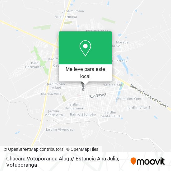 Chácara Votuporanga Aluga/ Estância Ana Júlia mapa
