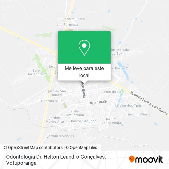 Odontologia Dr. Helton Leandro Gonçalves mapa