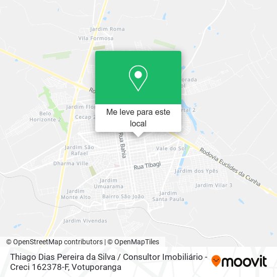 Thiago Dias Pereira da Silva / Consultor Imobiliário - Creci 162378-F mapa
