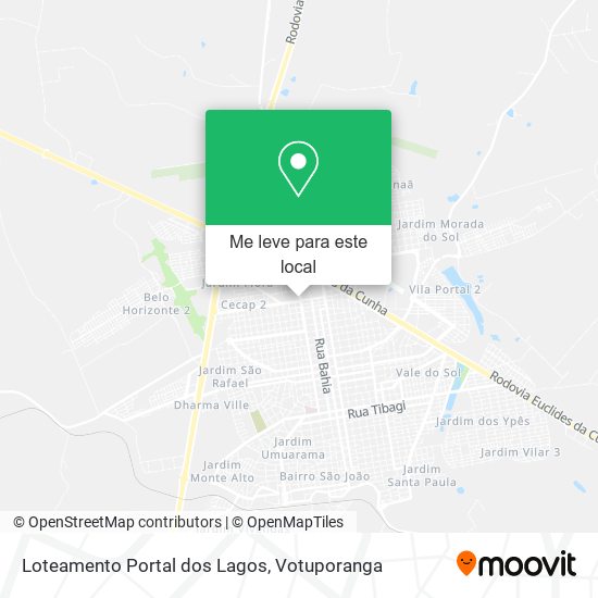Loteamento Portal dos Lagos mapa