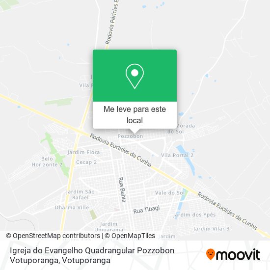 Igreja do Evangelho Quadrangular Pozzobon Votuporanga mapa