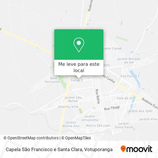 Capela São Francisco e  Santa Clara mapa