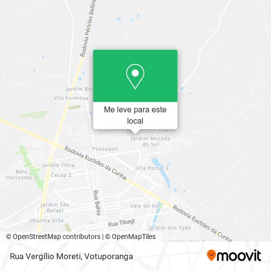 Rua Vergílio Moreti mapa
