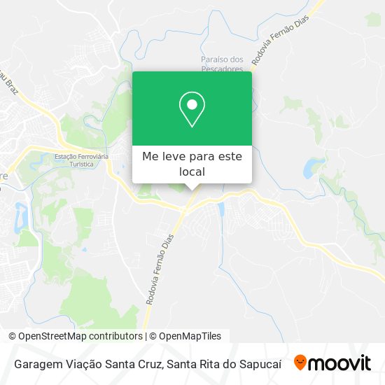 Garagem Viação Santa Cruz mapa