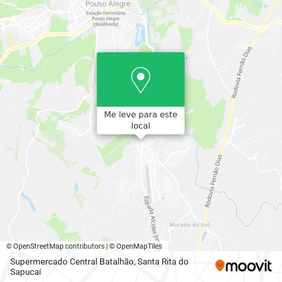 Supermercado Central Batalhão mapa