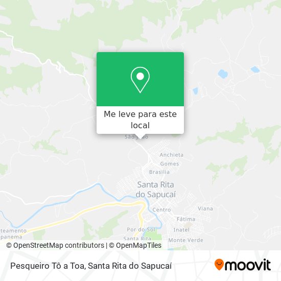 Pesqueiro Tô a Toa mapa