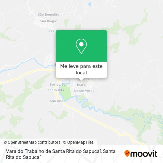 Vara do Trabalho de Santa Rita do Sapucaí mapa