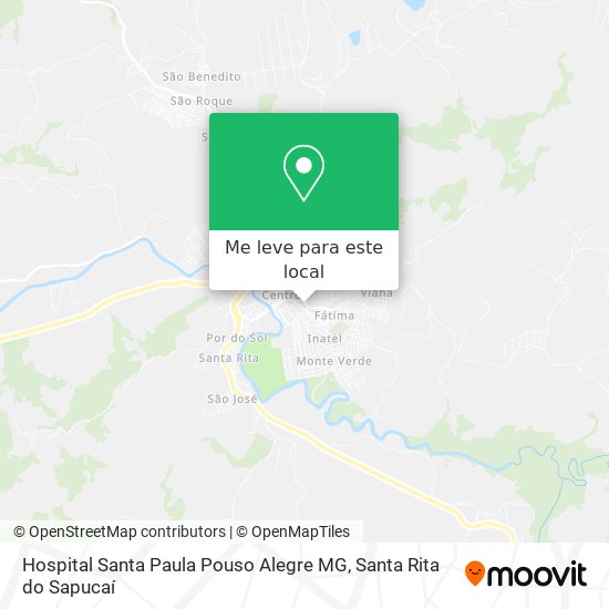 Hospital Santa Paula Pouso Alegre MG mapa