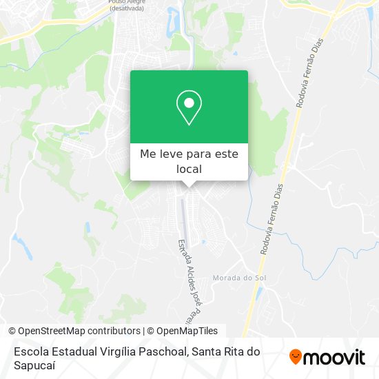 Escola Estadual Virgília Paschoal mapa