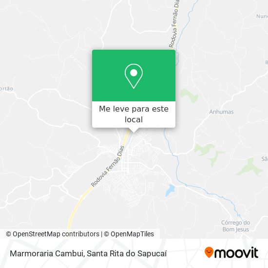 Marmoraria Cambui mapa