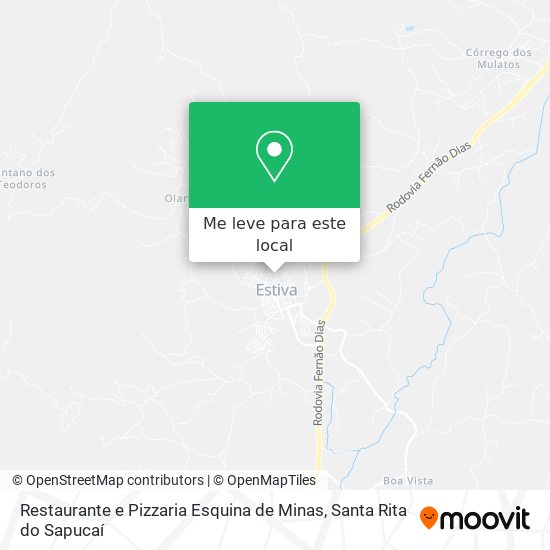 Restaurante e Pizzaria Esquina de Minas mapa