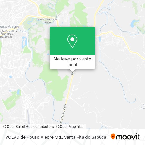 VOLVO de Pouso Alegre Mg. mapa