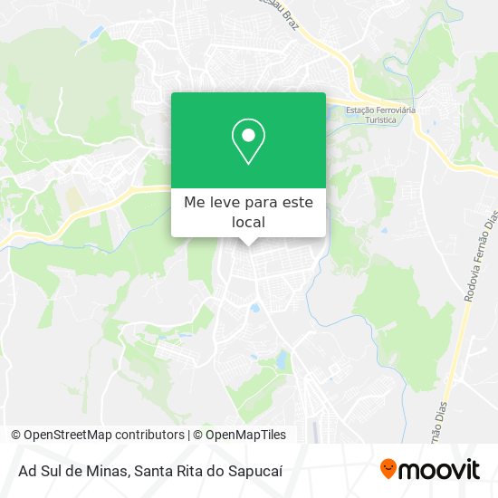 Ad Sul de Minas mapa