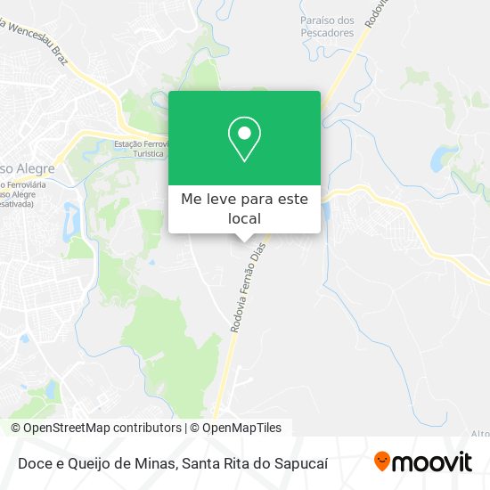 Doce e Queijo de Minas mapa