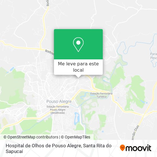 Hospital de Olhos de Pouso Alegre mapa