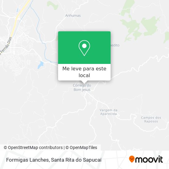 Formigas Lanches mapa