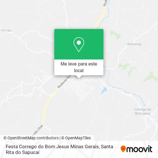 Festa Corrego do Bom Jesus Minas Gerais mapa