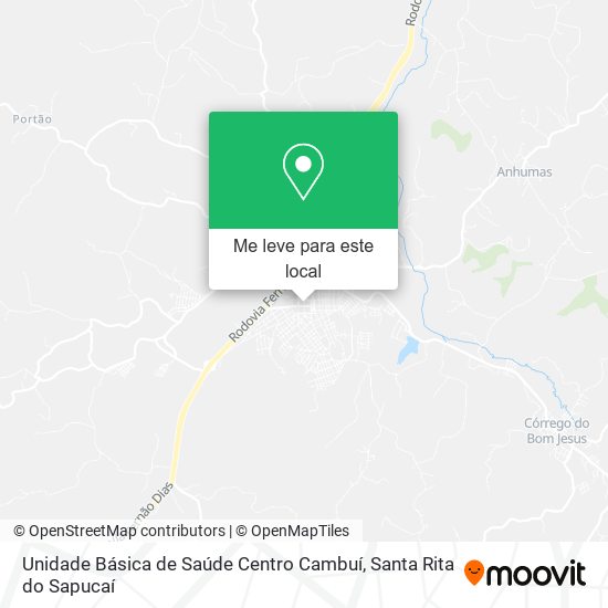 Unidade Básica de Saúde Centro Cambuí mapa