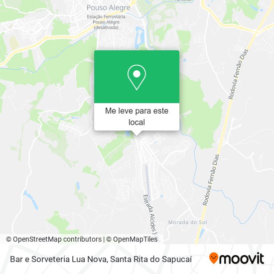 Bar e Sorveteria Lua Nova mapa