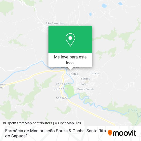 Farmácia de Manipulação Souza & Cunha mapa