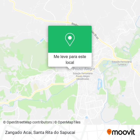 Zangado Acai mapa