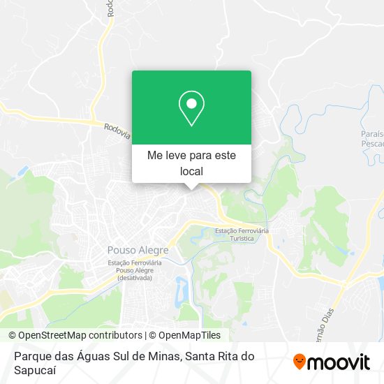 Parque das Águas Sul de Minas mapa
